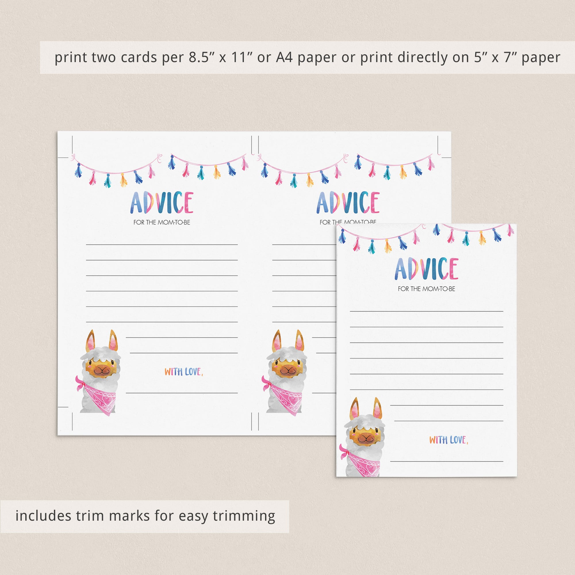 Advice cards for mum to be by LittleSizzle