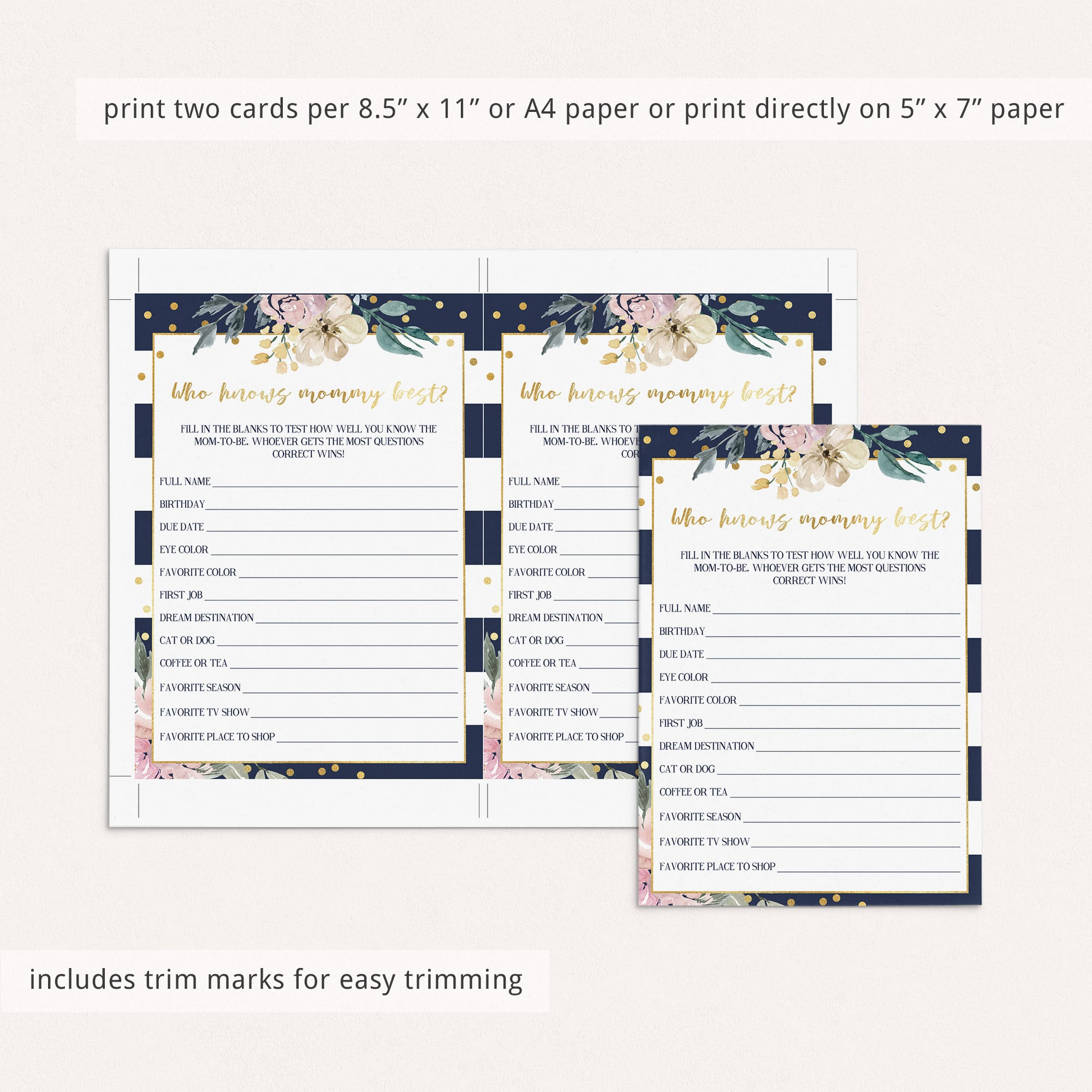 Fun baby party games to download and print at home by LittleSizzle