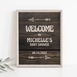Woodland Themed Baby Shower Welcome Sign Template