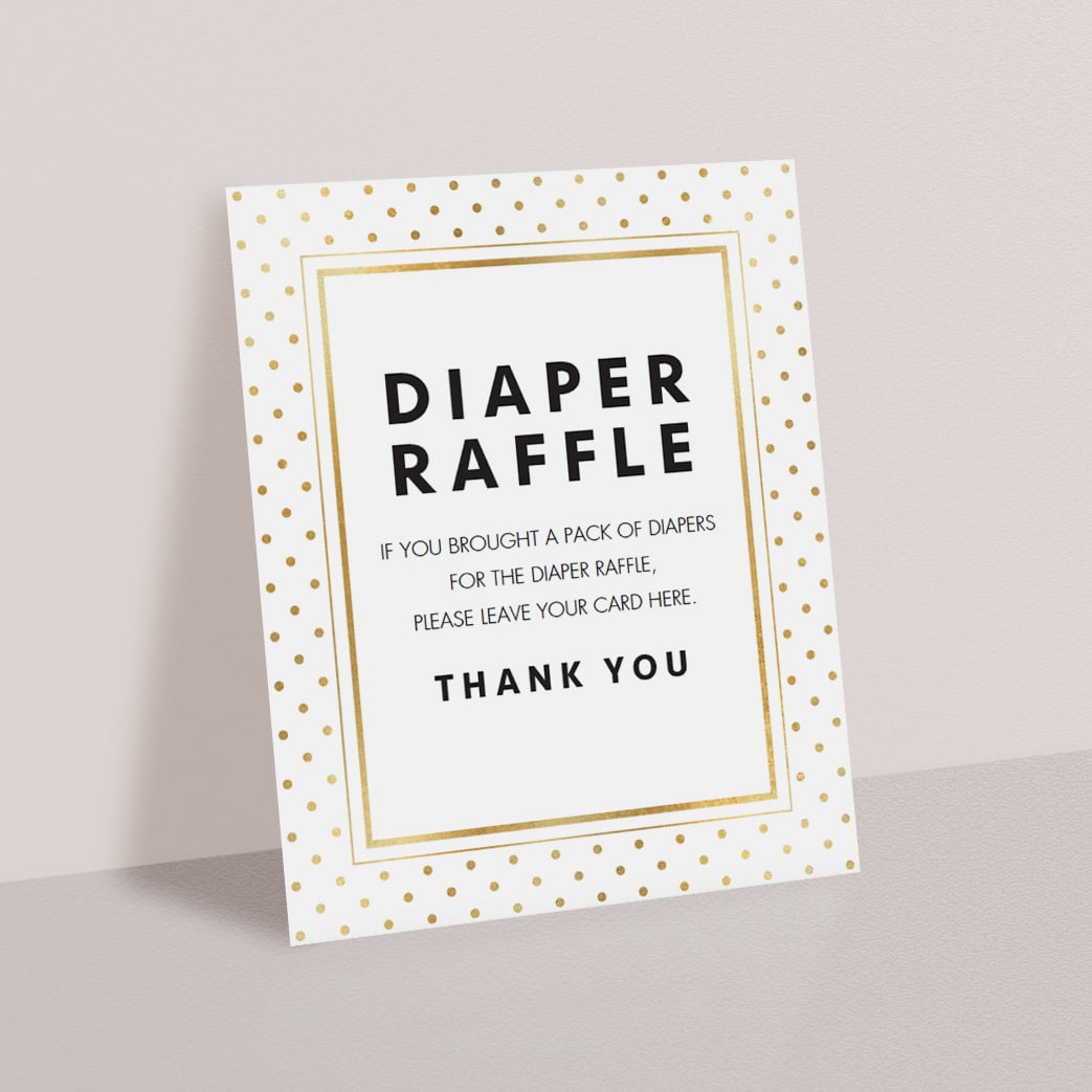 Gold polka dots baby shower ideas by LittleSizzle