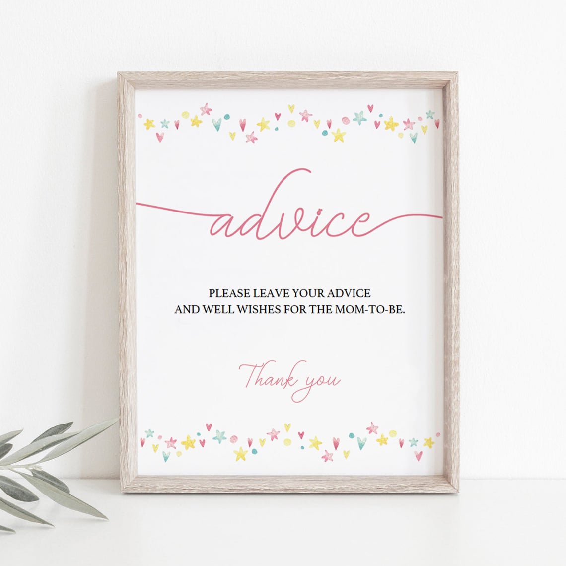Rainbow baby shower decor advice sign by LittleSizzle