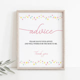 Rainbow baby shower decor advice sign by LittleSizzle