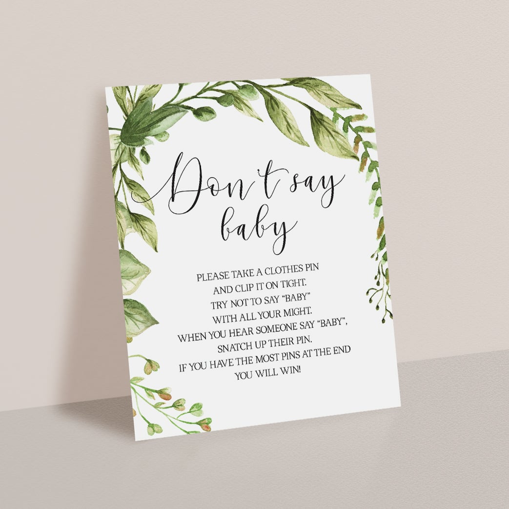 Download baby shower dont say the word baby game by LittleSizzle