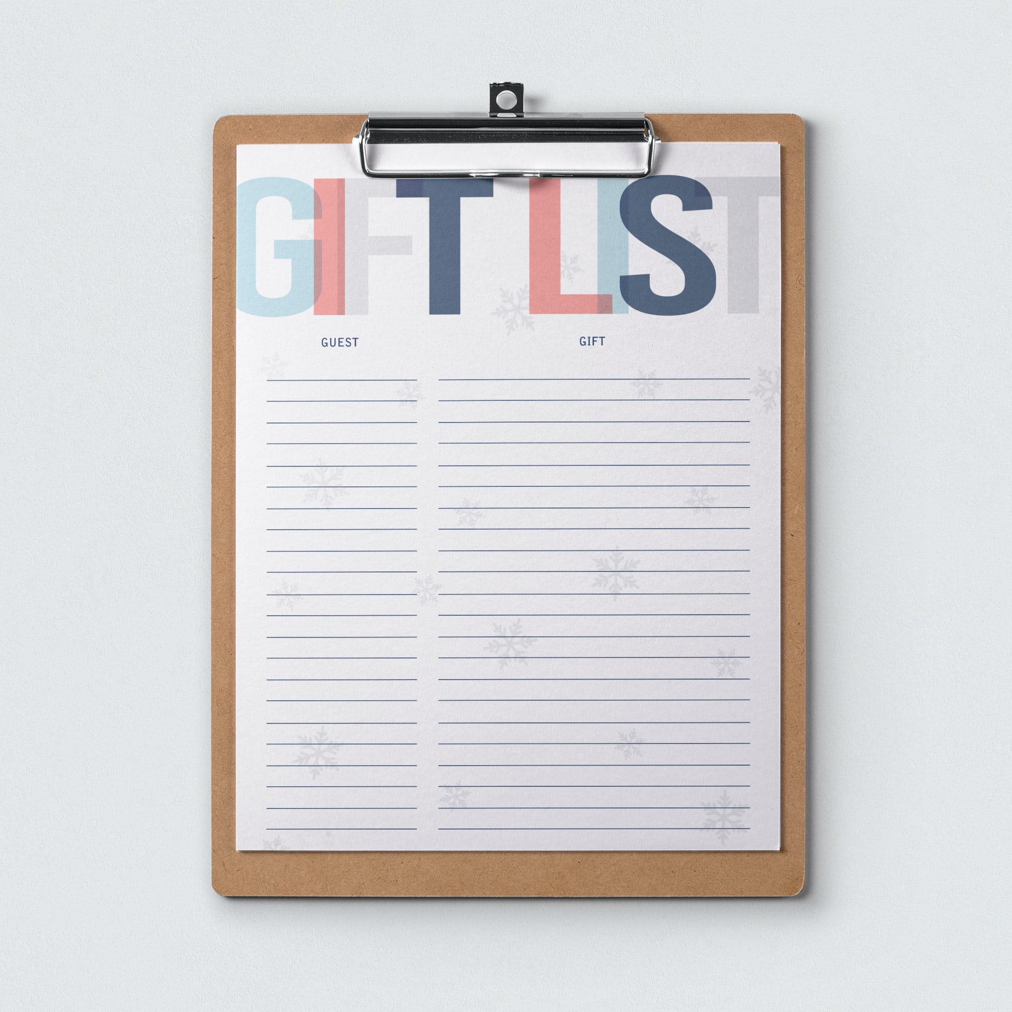 Instant download gift list for boy winter shower by LittleSizzle