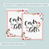 Instant download pink party gifts sign by LittleSizzle