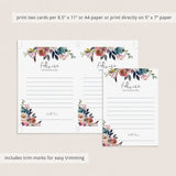 Boho Mommy Advice Card Printable