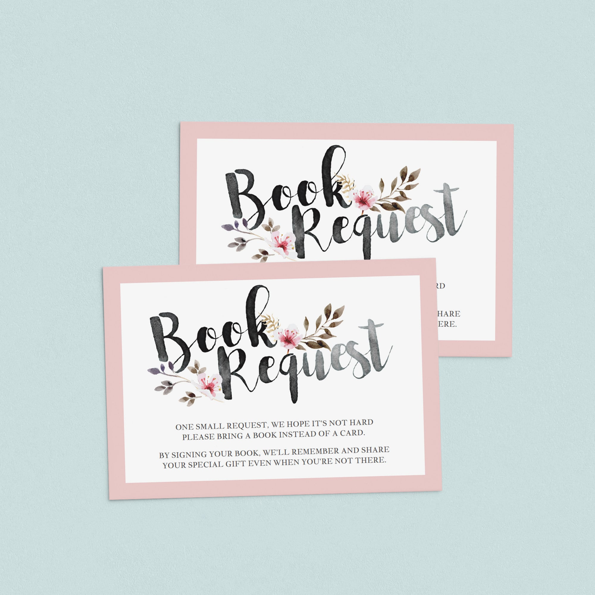 PDF template bring a book instead of a card for girl party by LittleSizzle