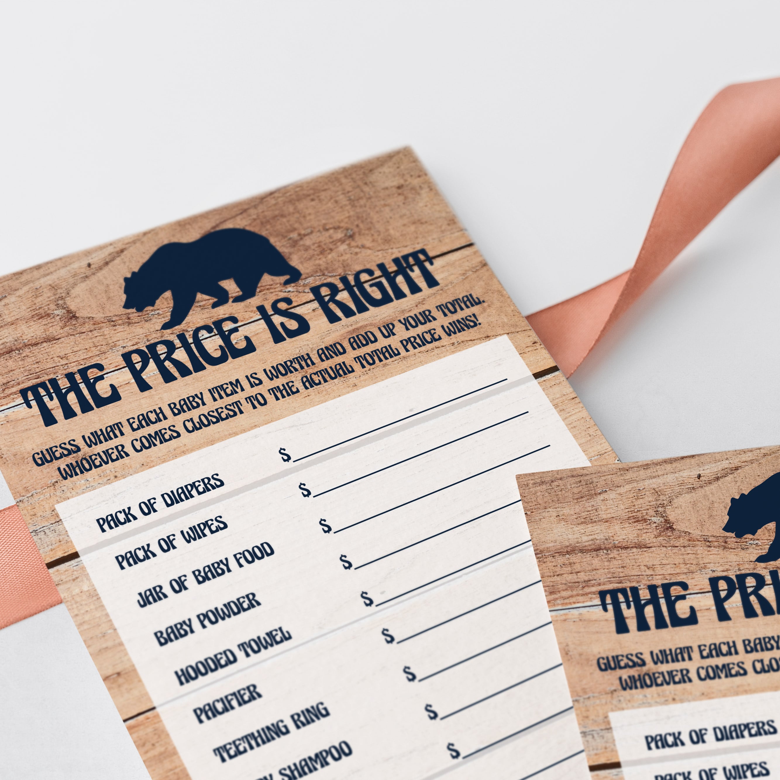 Price is right shower game for boy by LittleSizzle