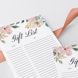 Instant download gift list for whimsical shower by LittleSizzle
