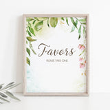 Watercolor leaf baby party decor download by LittleSizzle