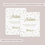 Gold baby sprinkle decor templates by LittleSizzle