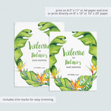 Tropical Baby Shower Decor Pack Printable