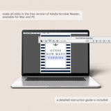 Nautical Baby Shower Printable Guessing Games Signs and Cards