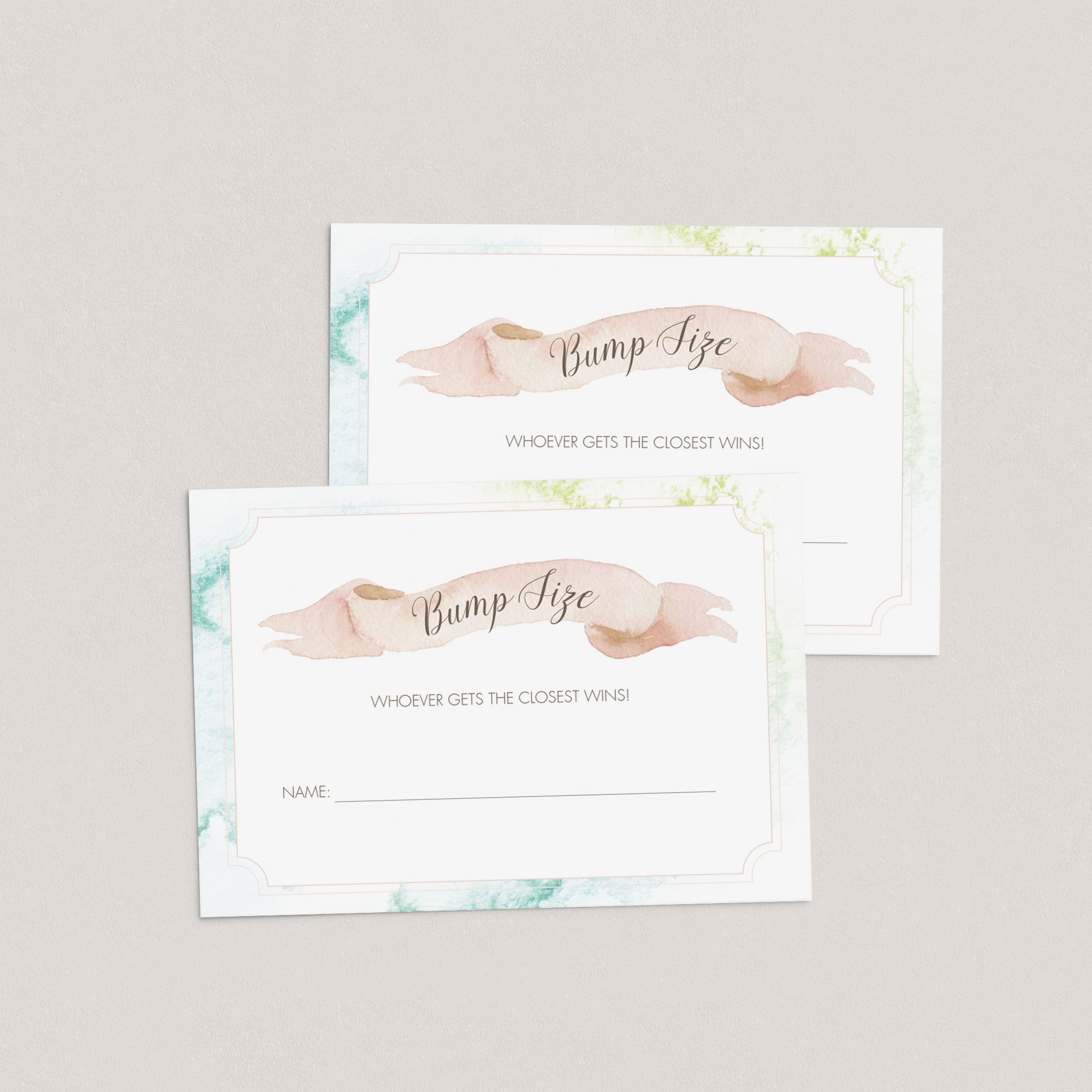 Guess the bump size tickets for baby shower party by LittleSizzle