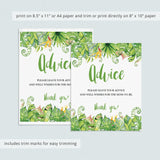 Editable hawaii baby shower decor advice sign by LittleSizzle