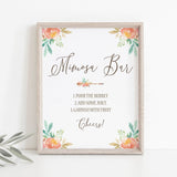 Pink Floral Mimosa Bar Sign Download