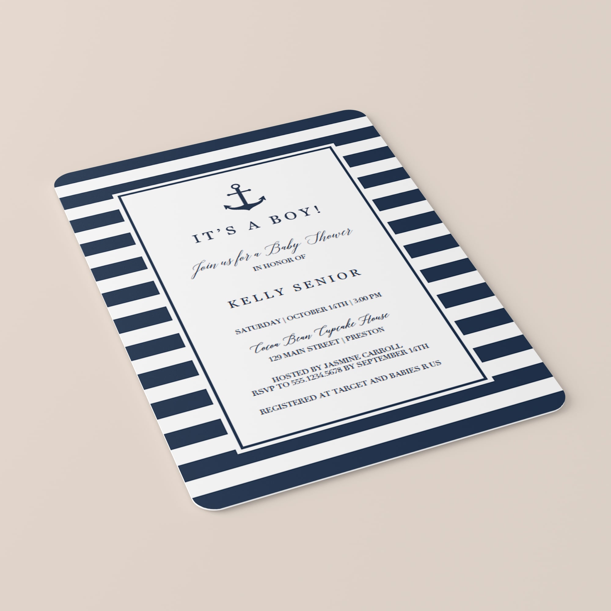 Boy baby shower invitation template by LittleSizzle