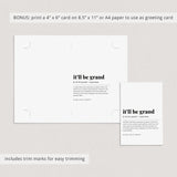 It'll Be Grand Definition Print Instant Download