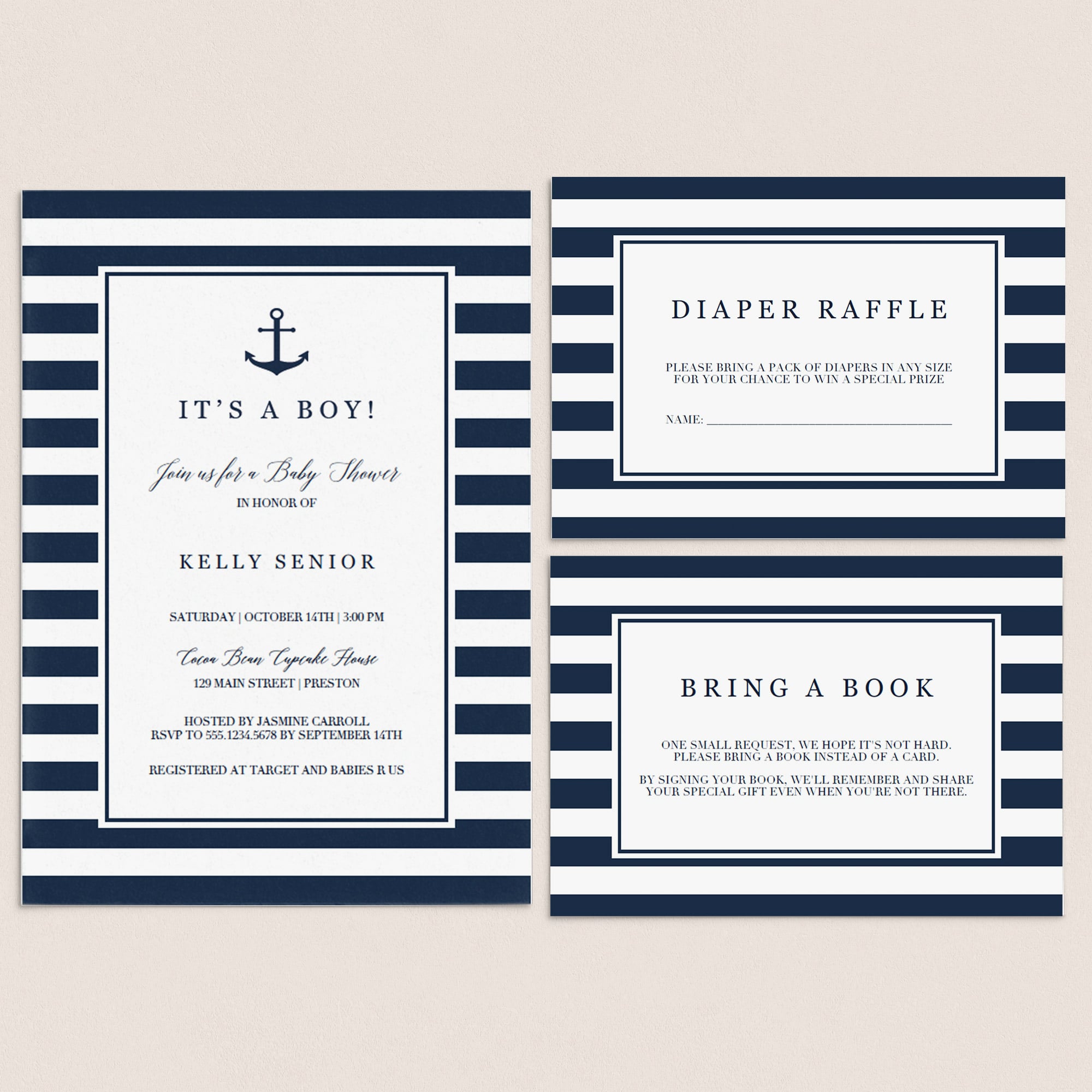 Nautical Baby Shower Invitation Templates by LittleSizzle