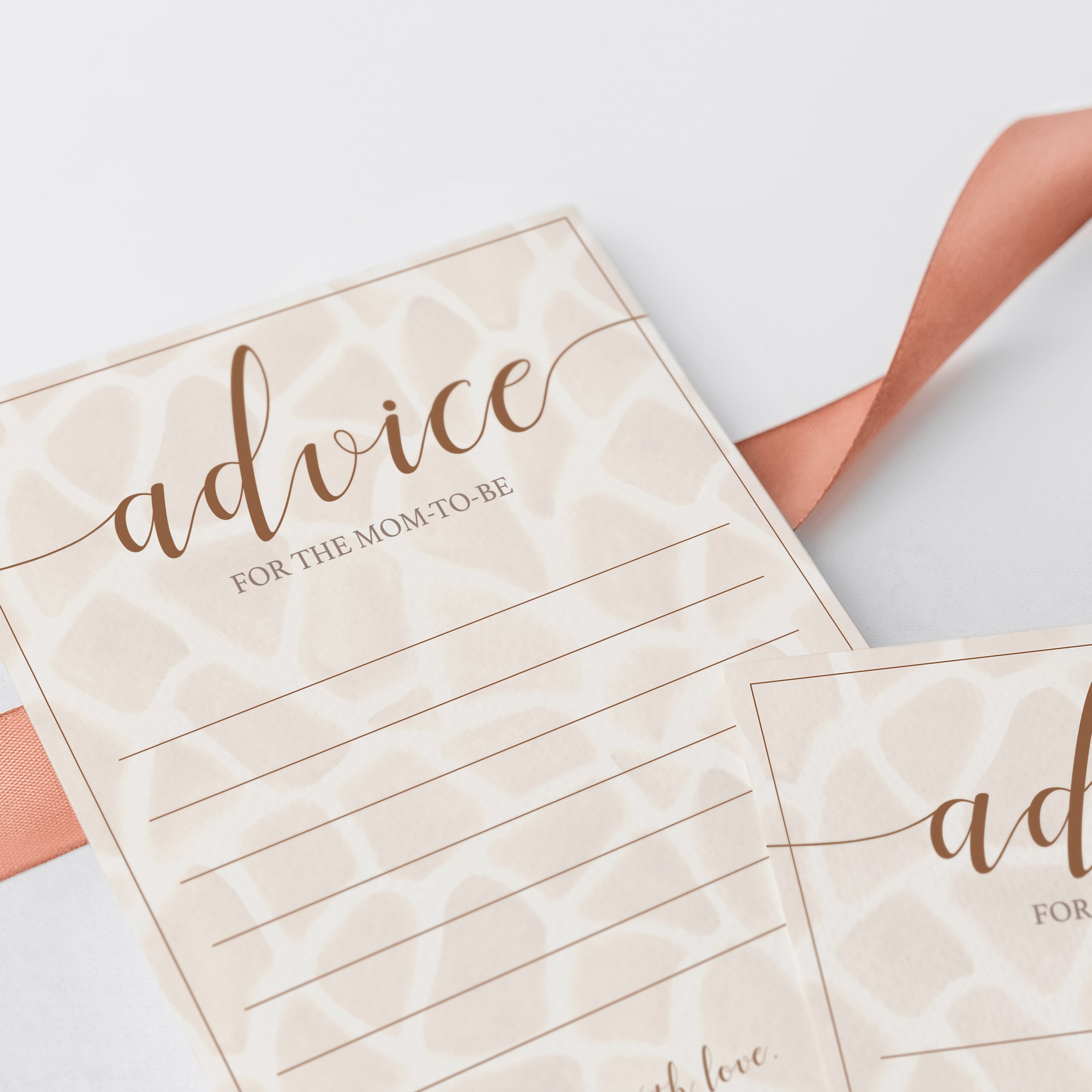 Download baby advice cards giraffe themed by LittleSizzle