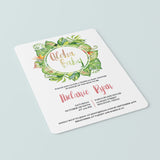 Tropical Girl Baby Shower Invitation Template