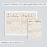 Jungle safari baby shower game for twins by LittleSizzle