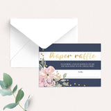 Editable baby shower diaper raffle tickets for gold floral baby shower by LittleSizzle