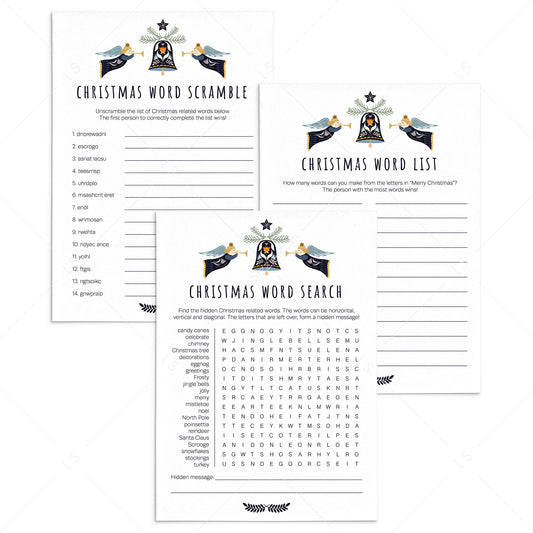 Printable Christmas Games for All Ages by LittleSizzle