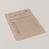 Kraft Paper Christmas Game Word Search Printable