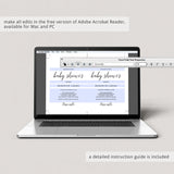 DIY baby shower invitation suite instant download by LittleSizzle