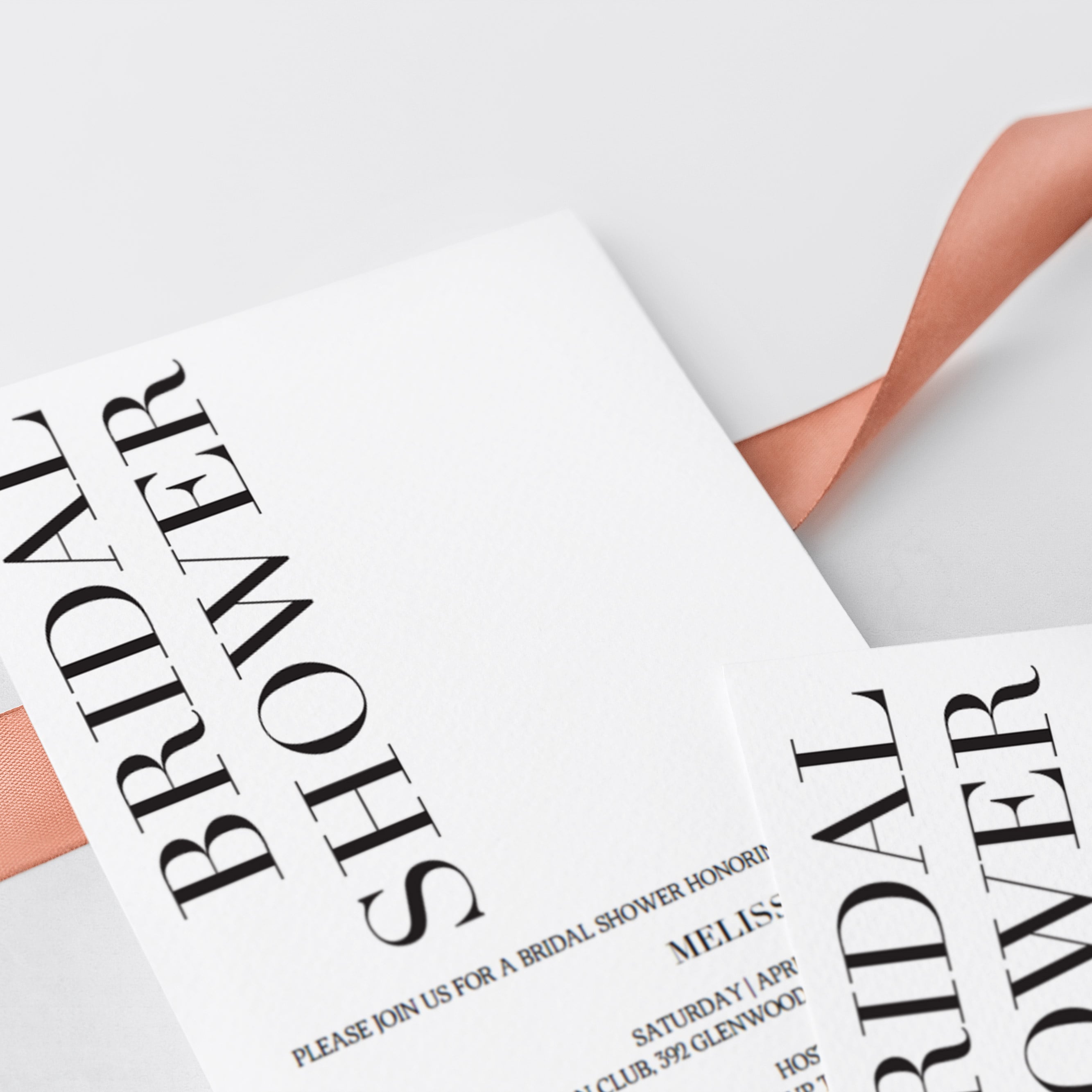 Kraft paper bridal shower invitation template by LittleSizzle