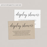 Rustic display shower insert cards by LittleSizzle