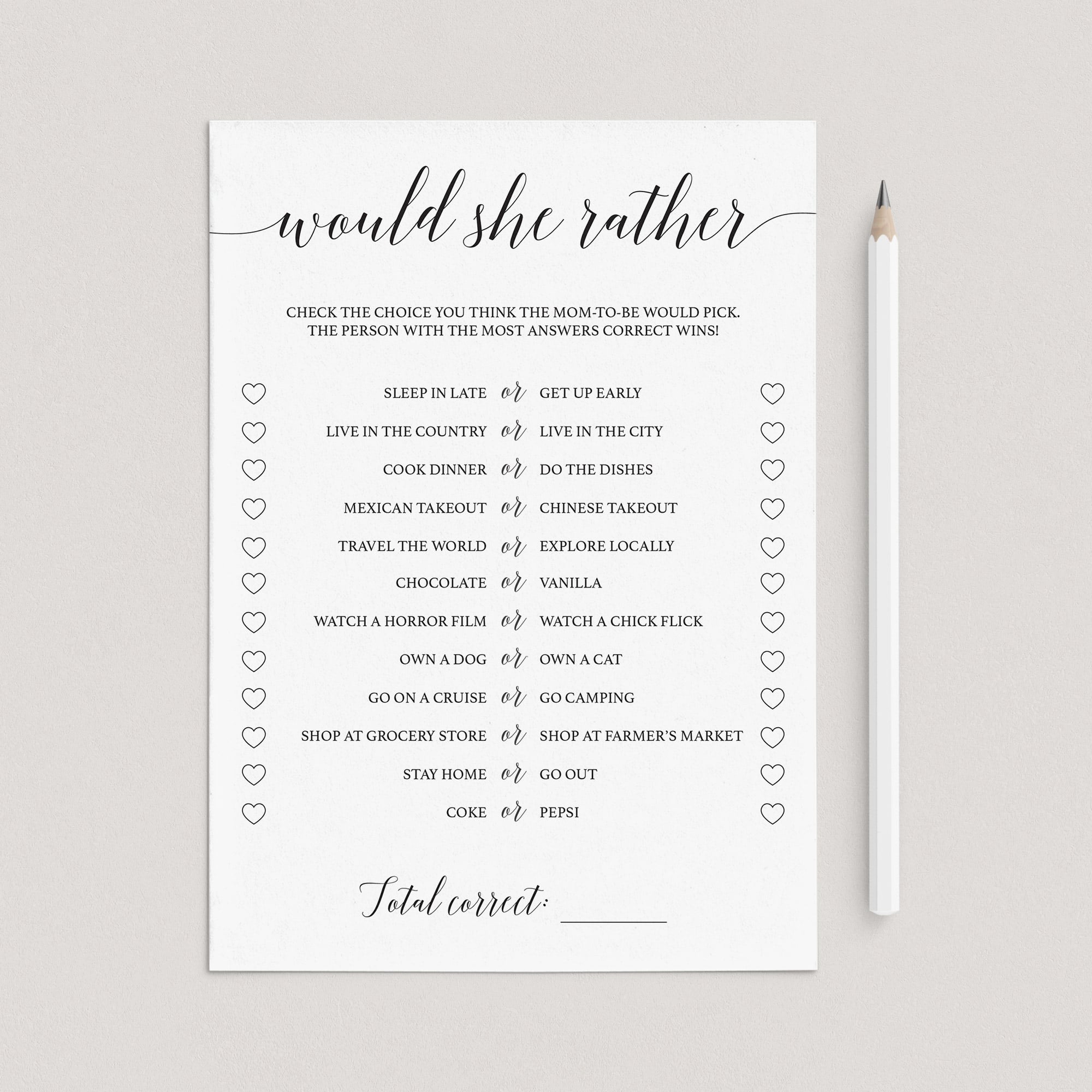 Simple layout baby shower games by LittleSizzle