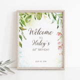 Garden Birthday Welcome Sign for Any Age Template