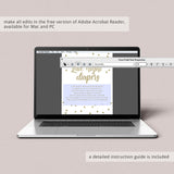 Instant download diaper thoughts for gold baby shower by LittleSizzle