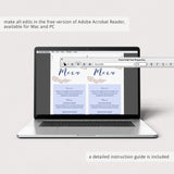 Pink wedding menu card template by LittleSizzle