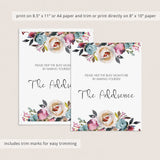 Printable baby shower decorations boho floral theme by LittleSizzle