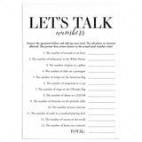 Funny Icebreaker Trivia Quiz Let's Talk Numbers with Answer Key by LittleSizzle