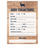 Rustic baby prediction card printable by LittleSizzle