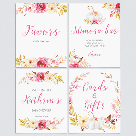 Little Pumpkin Baby Shower Decorations Pack Printable by LittleSizzle
