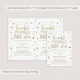 Twinkle Twinkle Baby Shower Invite Kit Templates
