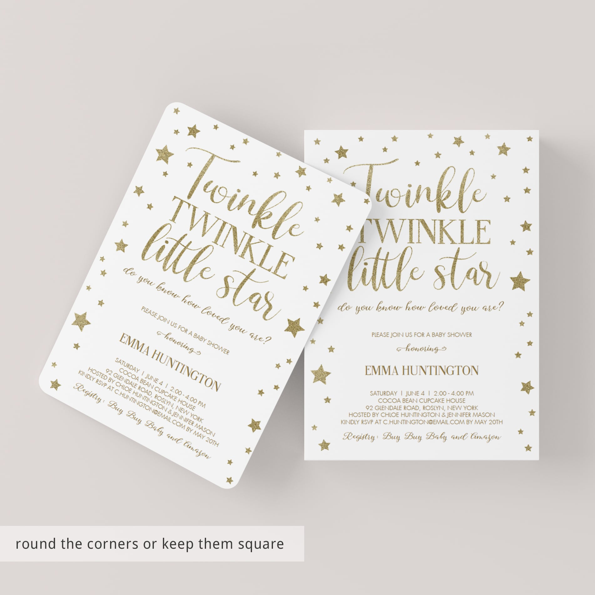 Twinke little star baby shower invite gender neutral by LittleSizzle