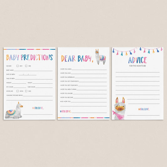 Llama mama baby shower games pack printable by LittleSizzle