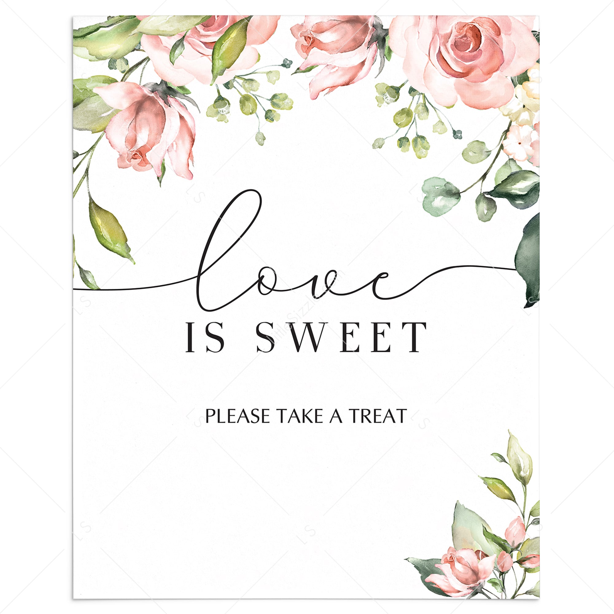Bridal Shower Decorations Please Take a Treat Sign by LittleSizzle