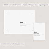 Love Definition Print Funny Instant Download