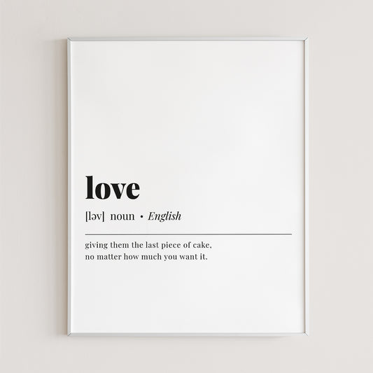 Love Definition Printable Funny by LittleSizzle