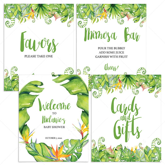 Tropical Baby Shower Decor Pack Printable by LittleSizzle