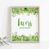 Green leaf shower favor sign printable by LittleSizzle