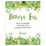 Hawaiian shower mimosa bar sign printable by LittleSizzle
