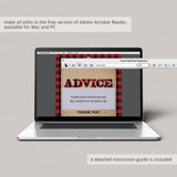 Printable advice game for boy baby shower by LittleSizzle